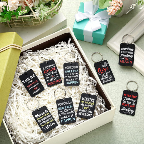 Funtery 18 Pcs Motivational Keychains Bulk Inspirational Gifts for Employees School Thank You for Coworkers Friend(Religious)...