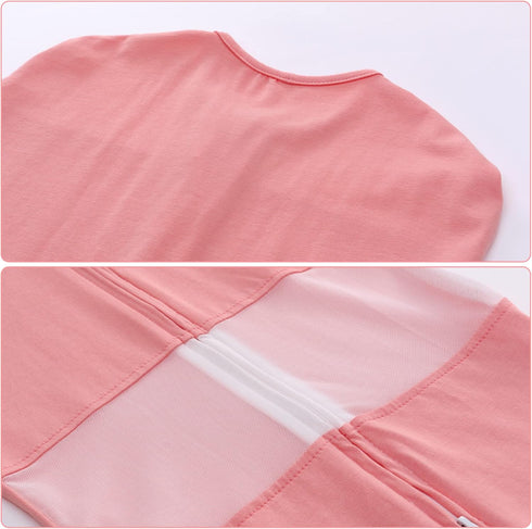 LAT Baby Sleep Sacks Cotton Breathable Swaddle Blankets for Summer 0-3 3-6 Months Baby Transition Sleep Bag (Pink, Medium)...