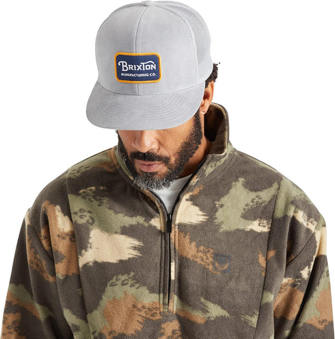 Brixton Grade Mesh Trucker Cap, Silver, One Size...