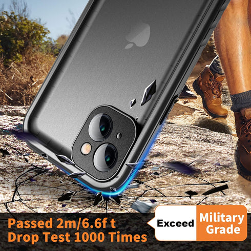 Cozycase Compatible with iPhone 14 Plus Waterproof Case - Full Body Shockproof Dustproof Dropproof Built in Screen Protector Rugged Waterproof Cas...