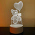 Acrylic Night Table Lamp with 33 Inch Power Cord Included (Bear)...