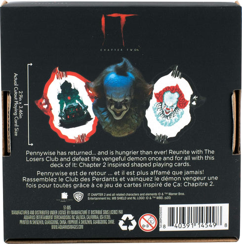 AQUARIUS IT Chapter 2 Shaped Playing Cards - IT Chapter 2 Themed Deck of Cards for Your Favorite Card Games - Officially Licensed IT Movie Merchan...