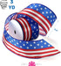 Morex Ribbon Stars and Stripes Wired Satin Ribbon Spool, 2-1/2-Inch by 3-Yard, Red/White/Blue...