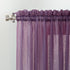 No. 918 Erica Crushed Sheer Voile Rod Pocket Curtain Panel, 51" x 84", Purple...