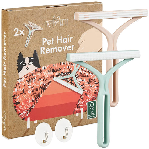 Pet Hair Removal Set: 2X Pet Hair Remover for Couch – Pet Hair Remover for Carpet – Cat Hair Remover Brush Cleaner Tool – Hair Scraper...