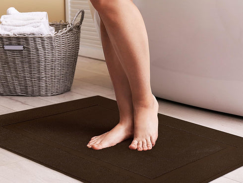 Utopia Towels Cotton Banded Rug, Bath Mats, Not a Bathroom Rug, 21 by 34 Inches, 100% Ring Spun Cotton, Highly Absorbent Shower Bathroom Floor Mat...