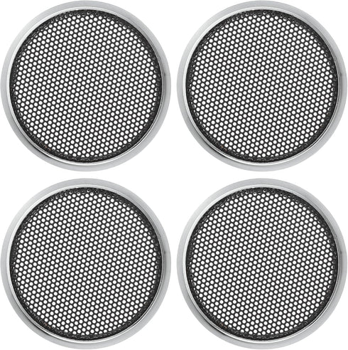 ACROPIX Universal 1.5" Car Speaker Grills Cover Mesh Round 1.5 Inch Audio Speaker Subwoofer Guard Protector Case Iron Silver Tone - Pack of 4......