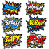 Bigtime Signs 12 Pieces Super Hero Stickers - Superhero Party Decorations for Birthday - Superhero Themed Party Favors - 12"x16" Sound Effect Sign...