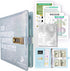 100 Envelopes Money Savings Challenge, A5 Budget Binder with Cash Envelopes and Combination Lock, Sparkling Leather Book to Save $5,050, Secure Bi...