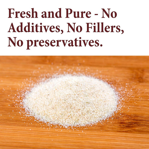 The Spice Way Onion Granules - domestic Granulated Onion (8 oz) a coarse powder, grown and packed in the US....