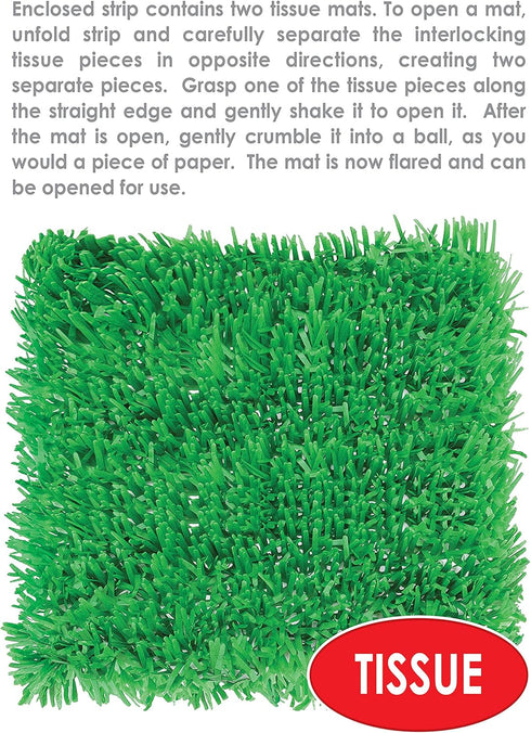 Packaged Tissue Grass Mats Party Decoration...