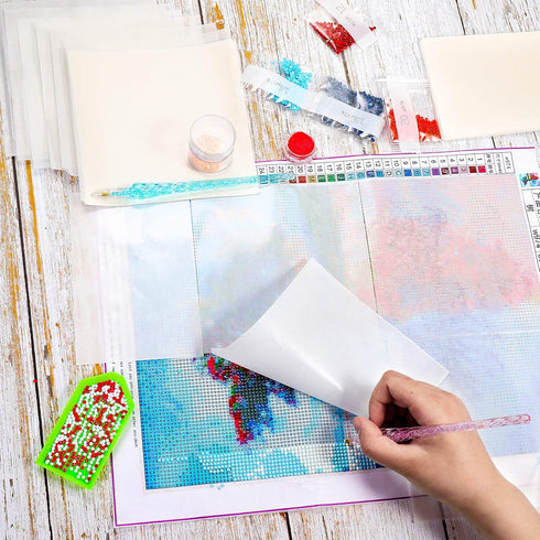 Tenare 240 Pieces Diamond Painting Release Paper Double Sided Release Paper Nonstick Cover Replacement for Diamond Painting Supplies, 2 Sizes, 6 x...