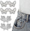 4 Sets Butterfly Pant Waist Tightener, Adjustable Waist Buckle Set Detachable Button Tightener Button Adjuster Buttons Pins for Pants Jeans Skirts...