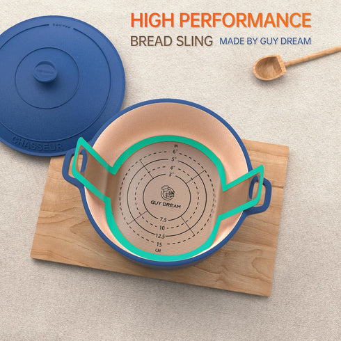 GUYDREMAT Silicone Bread Sling – Food Grade Silicone Baking Mat for Dutch Oven – Heat-resistant Dutch Oven Liner for Sourdough Baking – Easy Clean...