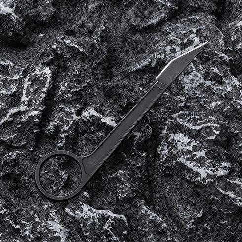 Fixed Blade Knife, 440C Blade Stainless Steel Handle, Tactical EDC Knife with Kydex Sheath, Outdoor survival Knife for Hiking, Camping OS108 (Blac...
