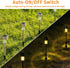 GIGALUMI Solar Pathway Lights 12 Pack, Stainless Steel IP44 Waterproof Auto On/Off Outdoor LED Solar Landscape Lights for Garden, Yard, Patio, Pat...