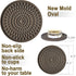 KindGa Coasters for Drinks Absorbent, Rubber Brown Coasters Set of 8, Large Silicone Drink Coaster for Furniture Protection, Deep Tray 4.3 Inch Ov...