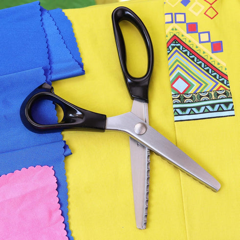 Hui Tong Strong & Sharpe Pinking Shears,Pinking Shears Scissors for Fabric, Serrated and Scalloped Scissors Fabric,3mm,5mm,7mm (Scalloped 7mm)...