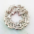 SELOVO Silver Tone Wreath Green Red Austrian Crystal Round Brooch Pin...