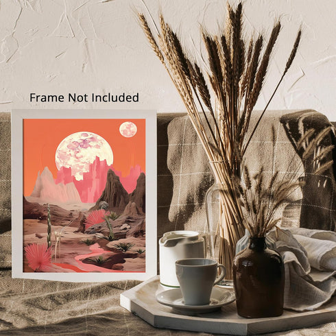 Posterizer 1 pcs-surreal landscape collage-Landscape & Nature Art-Abstract & Modern Art-Gift for Art Lovers-Gift for Nature, Surfers and Beach Lov...