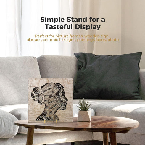 TR-LIFE Plate Stands for Display - 6 Inch Plate Holder Display Stand + Metal Frame Holder Stand for Picture, Decorative Plate, Photo Easel, Tablet...