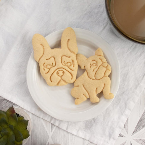 Set of 2 French Bulldog cookie cutters (Designs: Body & Face), 2 pieces - Bakerlogy...