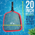 U.S. Pool Supply Professional Heavy Duty Large 14" Swimming Pool Leaf Skimmer Net - Strong Aluminum Frame for Faster Cleaning & Easier Debris Pick...
