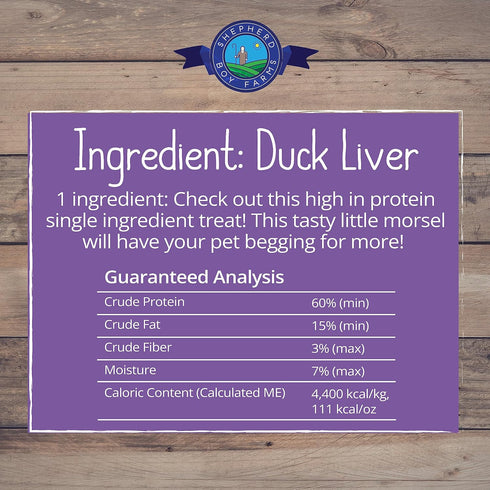 Freeze Dried Dog Treats, Duck Liver, All Natural Freeze-Dried Dog Treat & Dog Snacks, Made in USA, High in Protein, Essential Nutrition of Raw Dog...