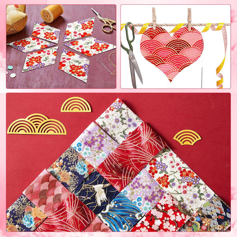 Peryiter 40 Pcs Cotton Jelly Fabric Roll Quilting Strips Different Patterns Patchwork Craft Sewing Supplies for Quilters Crafting Sewing DIY Craft...