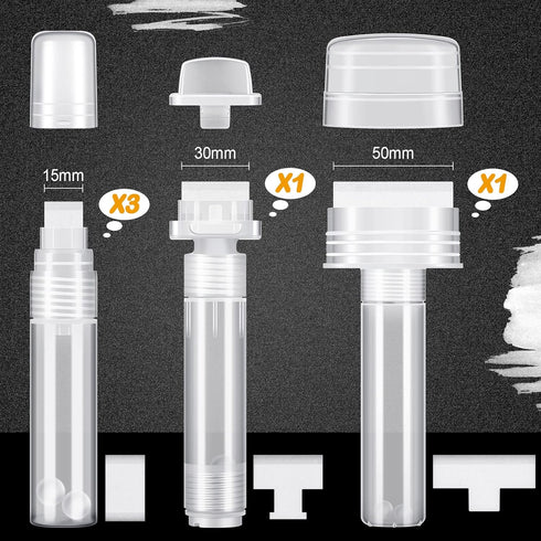 Yexiya 5 Pack Graffiti Markers Refillable Paint Markers Acrylic Paint Pens Empty Touch up Paint Pen for Walls Art Painting Crafts Kit with 5 Repla...