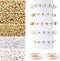 DECYOOL 1800Pcs Jewelry Making Kit - 1500Pcs Gold Round Spacer Smooth Loose Ball Beads, 150Pcs Alphabet, 150Pcs White Pearls and 2 Rolls Elastic S...