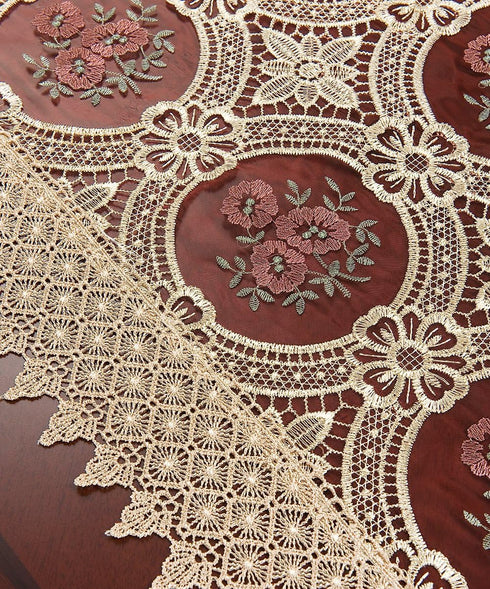 Simhomsen Burgundy Lace Table Runner 16 × 108 Inch Long...