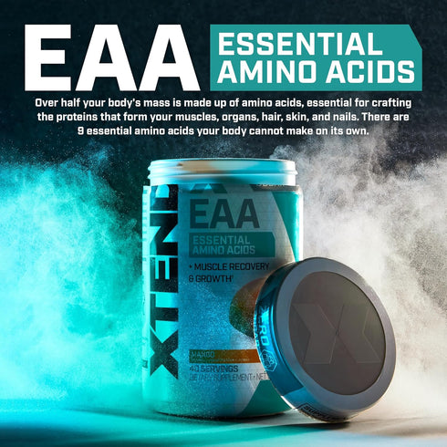 XTEND EAA + BCAA Powder | Muscle Recovery & Lean Muscle Growth | 9 Essential Amino Acids for Intra Workout or Post Workout Recovery | 10g EAAs Per...
