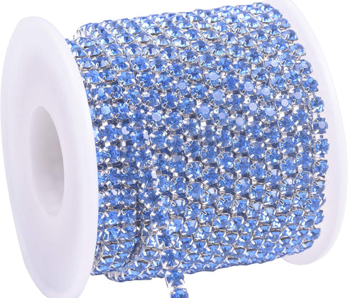 KAOYOO 10 Yards 4MM Crystal Rhinestone Close Chain Trim for Sewing Crafts,DIY Decoration,Jewelry,Wedding...