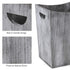 BTY Farmhouse Wooden Trash Can, Small Square Wastebasket Garbage Container Bin Holder, Rustic Torched Home Kitchen Office Trash Cans with Handle f...