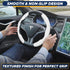 Econour Steering Wheel Cover Compatible with Tesla Model 3 2017 to 2023 and Model Y 2020 to 2023 | Non-Slip Carbon Fiber Steering Cover | Car Acce...