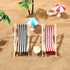Mini Umbrella Palm Chair Beach Miniature Accessories Mini Umbrella Palm Chair Miniature Toys Dollhouse Outdoor Accessories Micro Landscape Beach C...