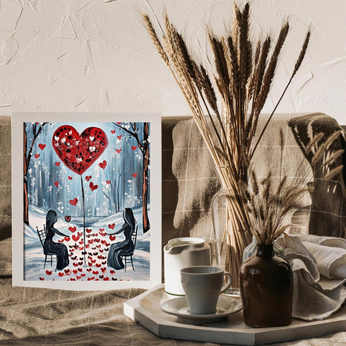 Posterizer 1 pcs-hearts-friends and Valentine's inspired poster-Romantic Art-Holiday Poster Collection-Gift for Couples boyfriend girlfriend Husba...