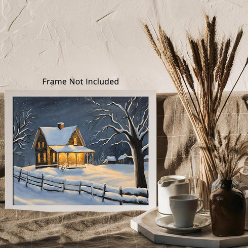 Posterizer 1 pcs- quaint old village-building in the nature 4-Landscape & Nature Art-Floral Botanical Art- Decor for Home & Office- unframed wall ...