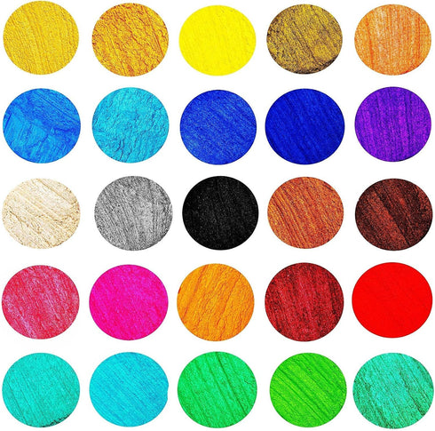 TECHAROOZ Mica Powder for Epoxy Resin, 25 Colors Lip Gloss Pigment Powder, Colorant for Soap Making, Slime, Candle Dye, Nails, Bath Bombs, Aroma B...