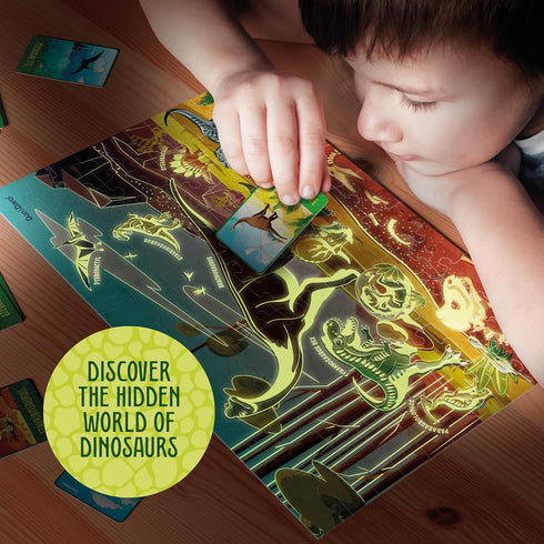 Glow in The Dark 100 Piece Dinosaur Puzzle for Kids - Dinosaurs Jigsaw Puzzles Toys for Boys & Girls Ages 6-8 - Christmas Birthday Gifts for Age 6...