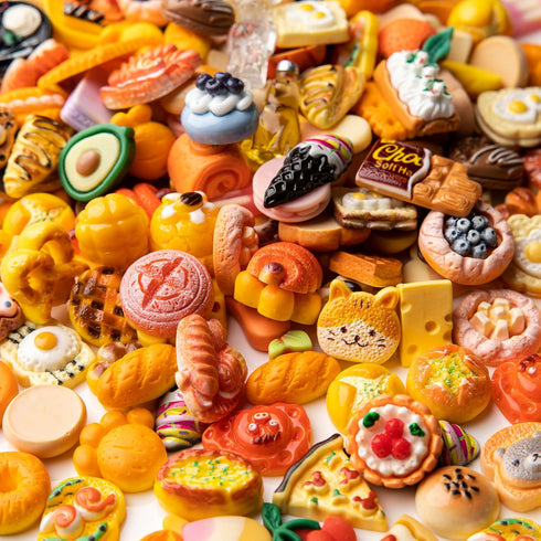 Slime Charms Food Cute Set - Mixed Lot Assorted Food Resin Flatback Cute Sets for DIY Crafts Making,Decorations,Scrapbooking,Embellishments,Hair C...