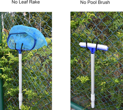 YYST Pool Tool Organizer and Holder Pool Cleaning Accessory Organizer and Holder Rack - Store Poles, Brushes, Nets, Vacuum Heads,Leaf Rakes, Skimm...