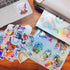 32 Sheets Holographic Sticker Paper Clear Vinyl Self Adhesive Waterproof Rainbow Transparent Overlay Film A4 Size Holographic Overlay with 4 Style...