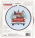 Dimensions Red Truck and Holiday Gnomes Christmas Counted Cross Stitch Kit, 6" D, 14 Cnt. Light Blue Aida 6 Piece...