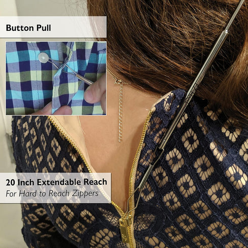 The Beadsmith EZ-Hook 3-in-1 Fastening Tool – Bracelet Fastener, Zipper Pull & Button Looper, Jewelry Aid for One-Handed Use, Ideal for Necklaces,...