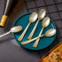 N9R 72Pcs Gold Plastic Spoons - Solid, Durable, Heavy Duty Gold Plastic Silverware - Disposable Cutlery for Parties, Weddings and Dinner...