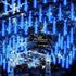 JJGoo Christmas Lights Meteor Shower Rain Lights, 10 Tube 12 inch 240 LEDs Icicle Lights Outdoor Raindrop Lights for Xmas Halloween Wedding Party ...