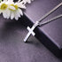 FIBO STEEL Stainless Steel Cross Pendant Chain Necklace for Men Women, 22-30 Inches...