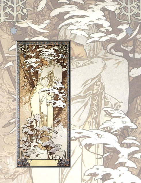 ArtDash Brand Premium Art Nouveau Reproductions: The Four Seasons ~ Set of 4 Easy-to-Frame 8"×10" Prints (AN086) by Alphonse Mucha...